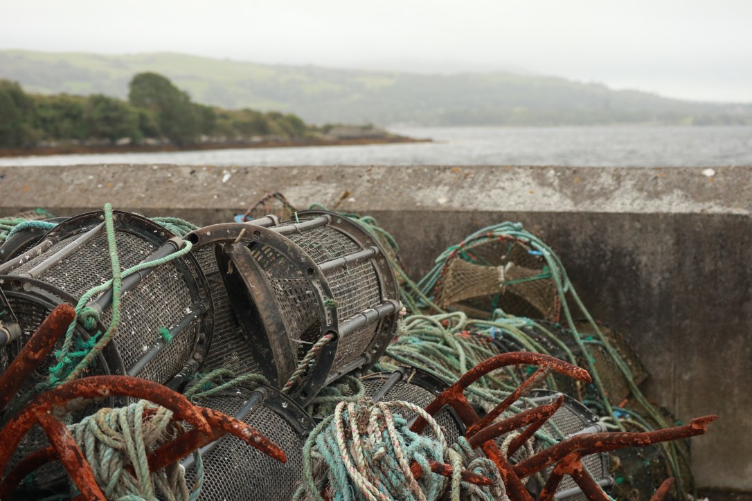 Durrow_lobster traps on pier