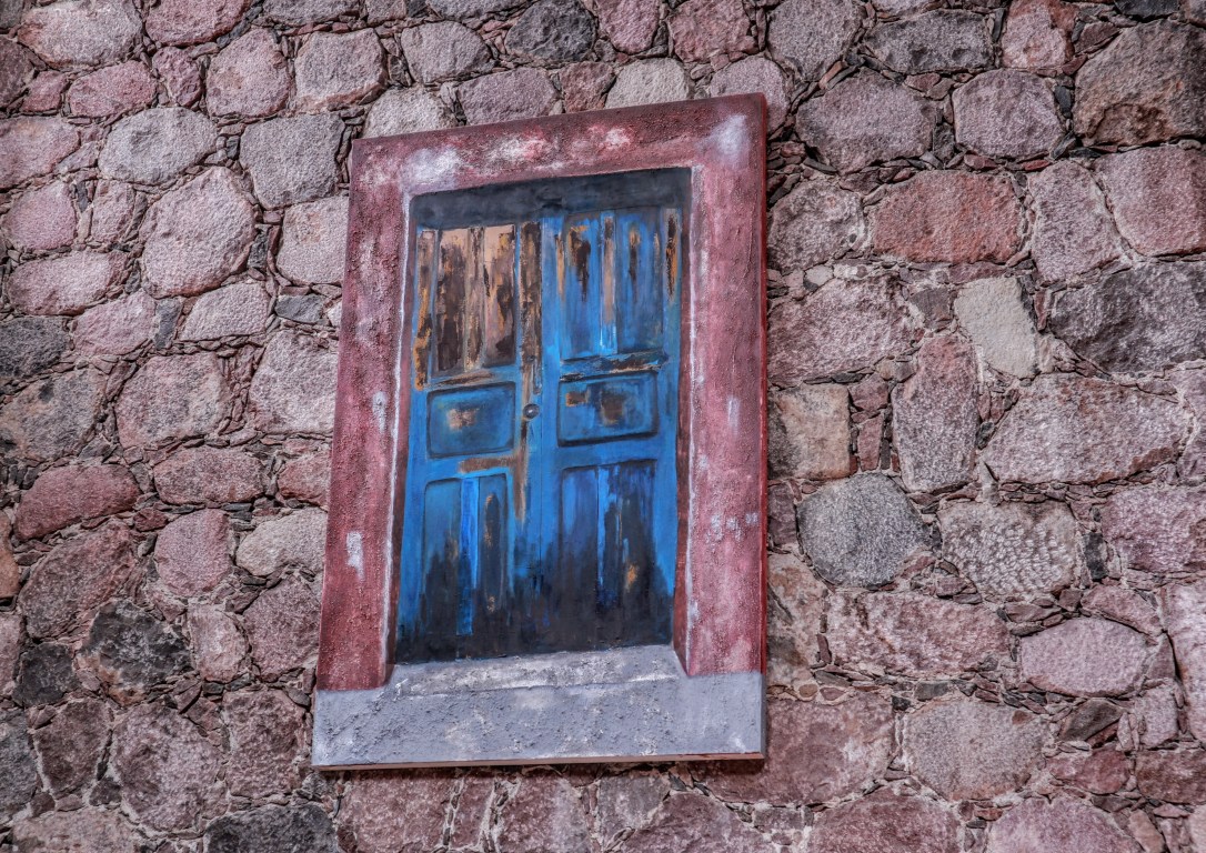 blue door